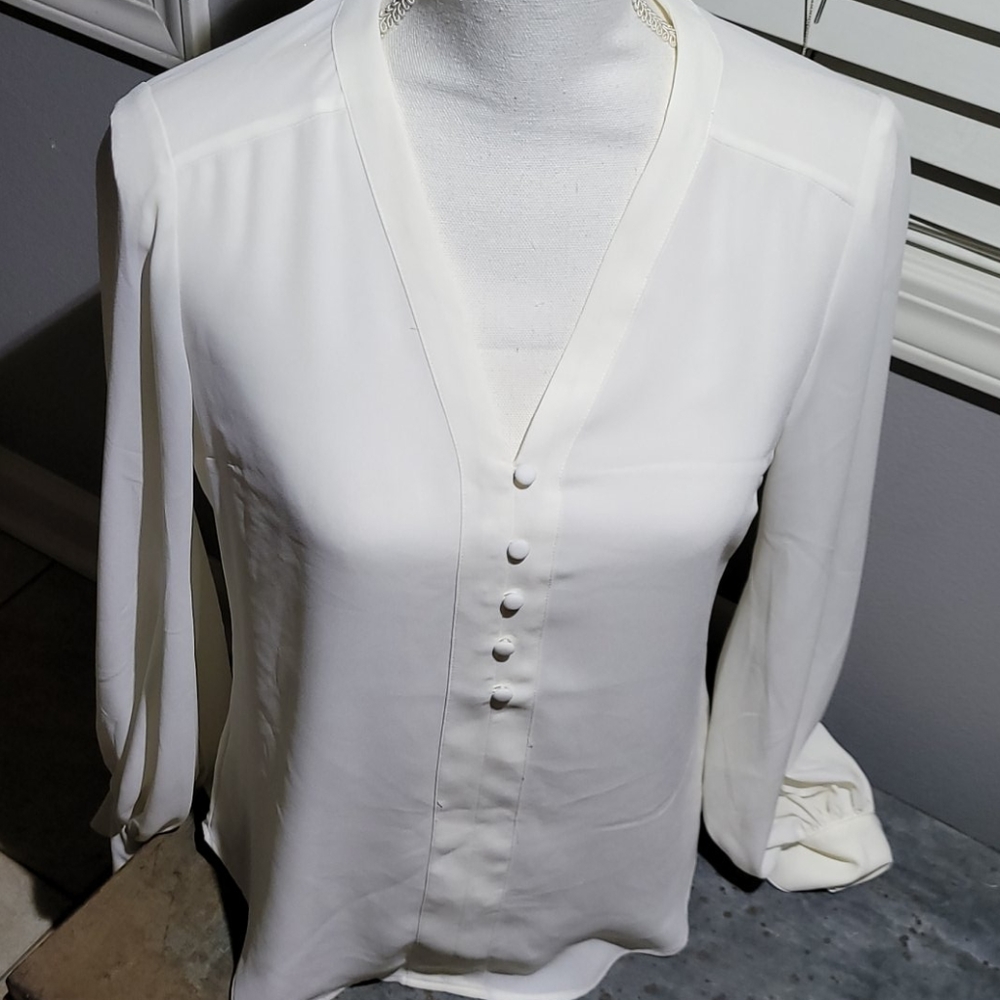 Express Cream blouse with buttons xs